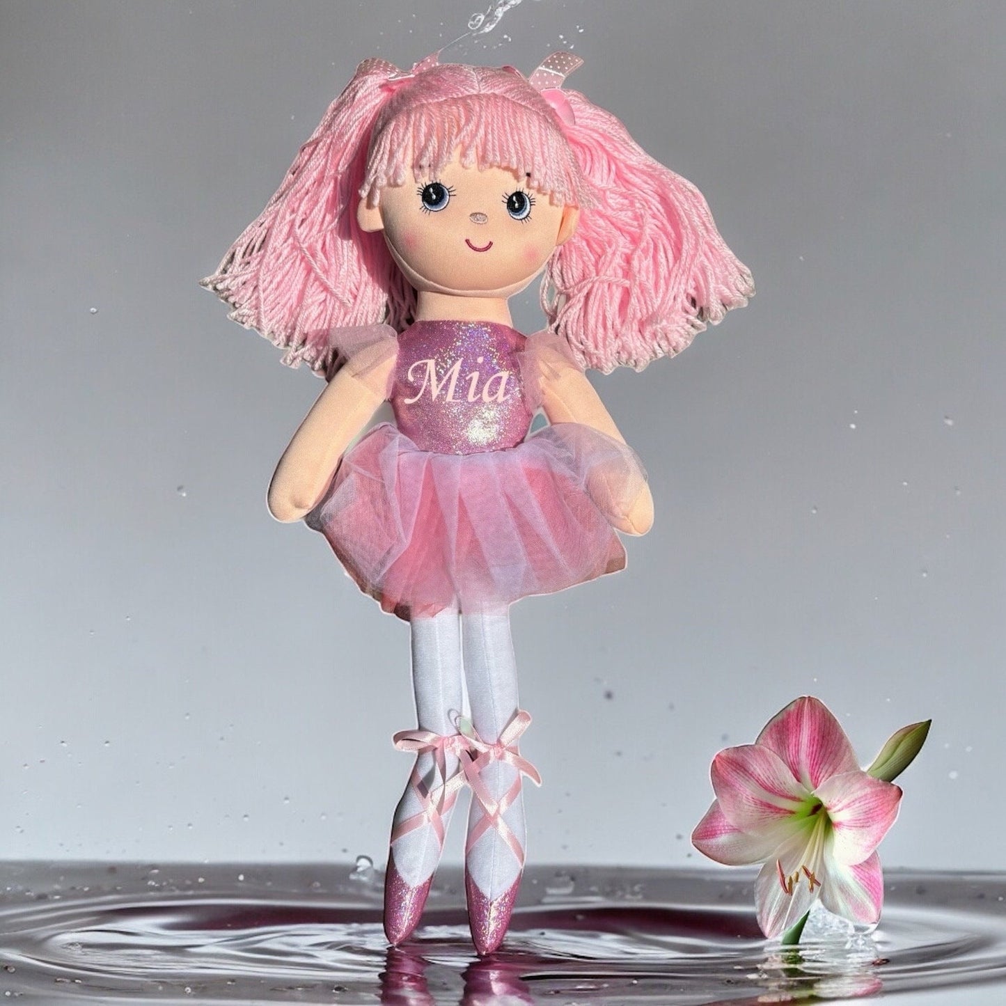 Soft Ballerina Rag Doll with beautiful features and Personalisation.