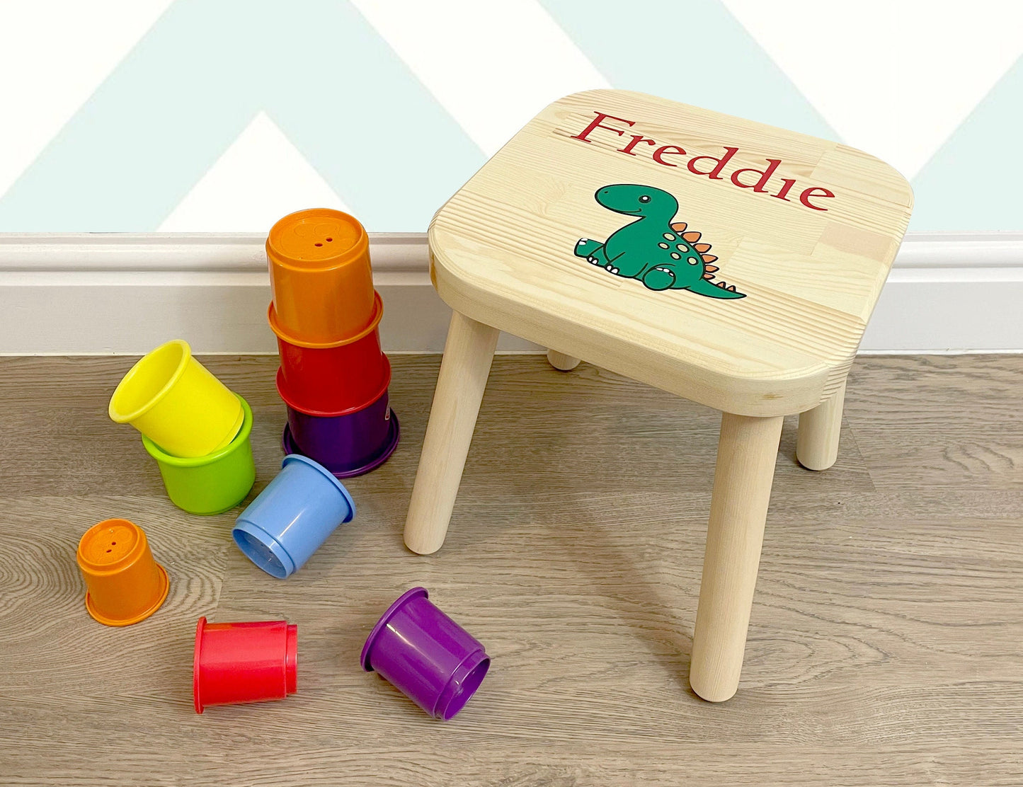 Child's Personalised Stool - Different artwork may be requested.