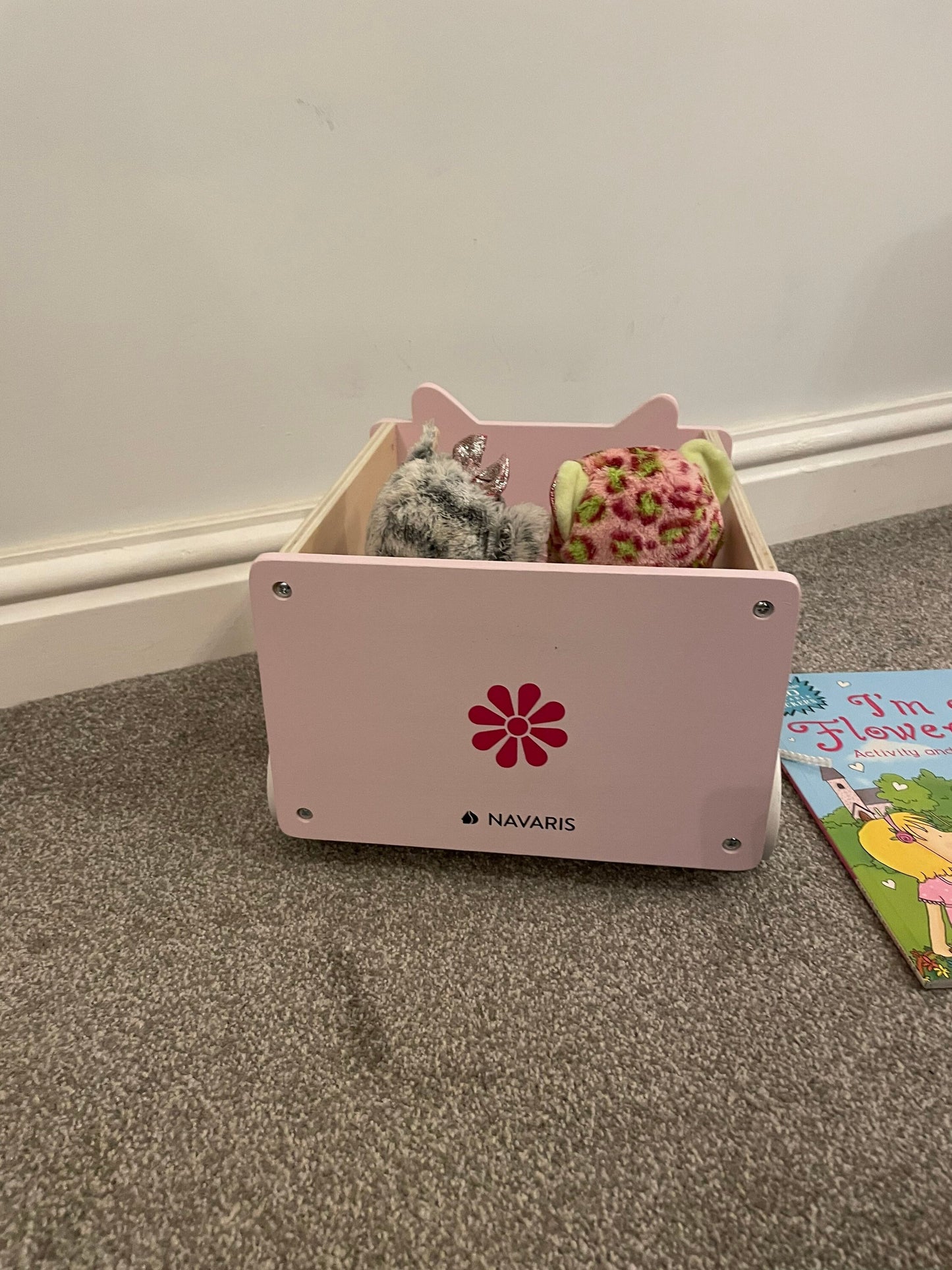 Pull Along Wooden Cat Toy Box