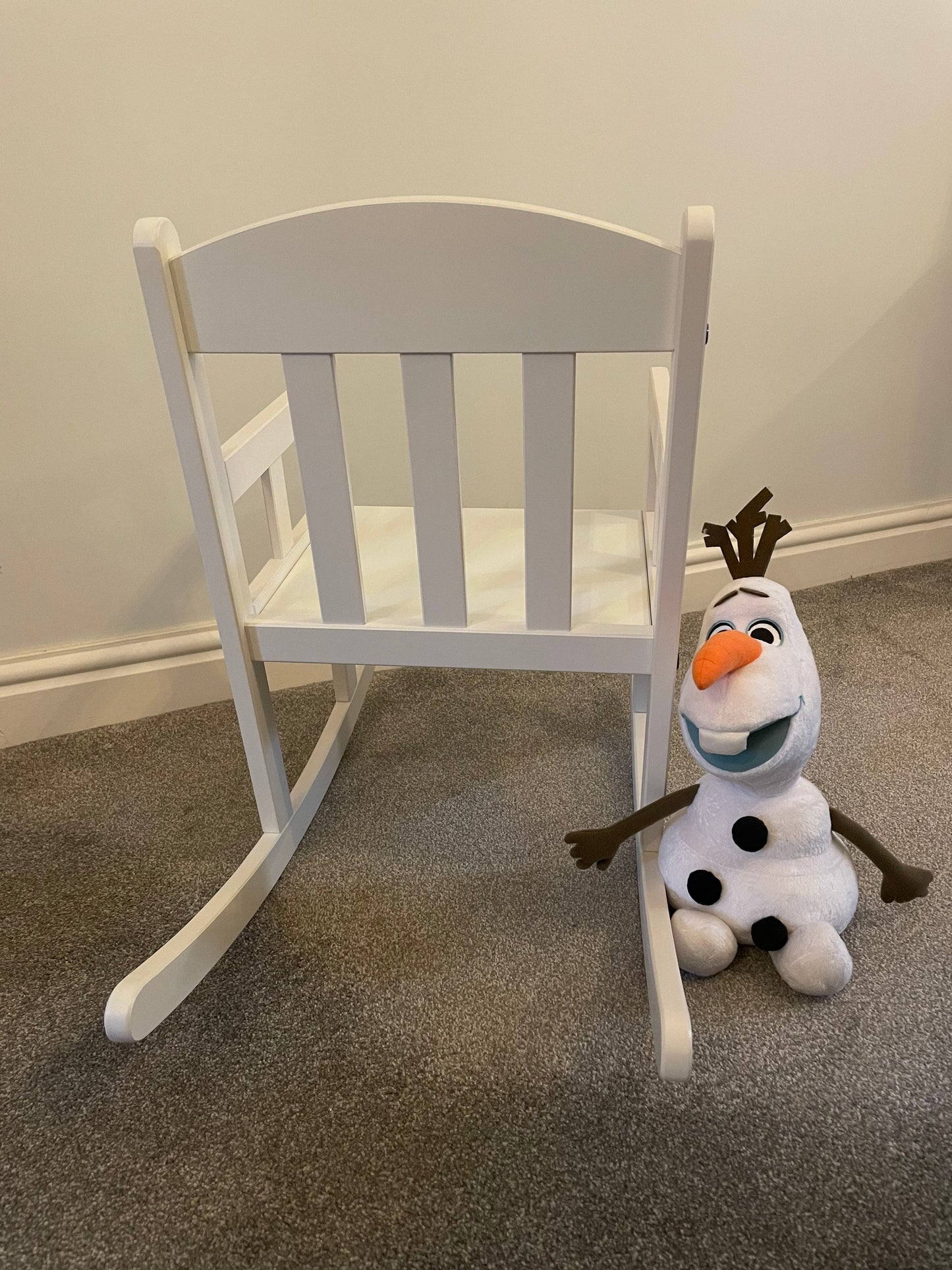 Child’s Personalised White Wooden Rocking Chair