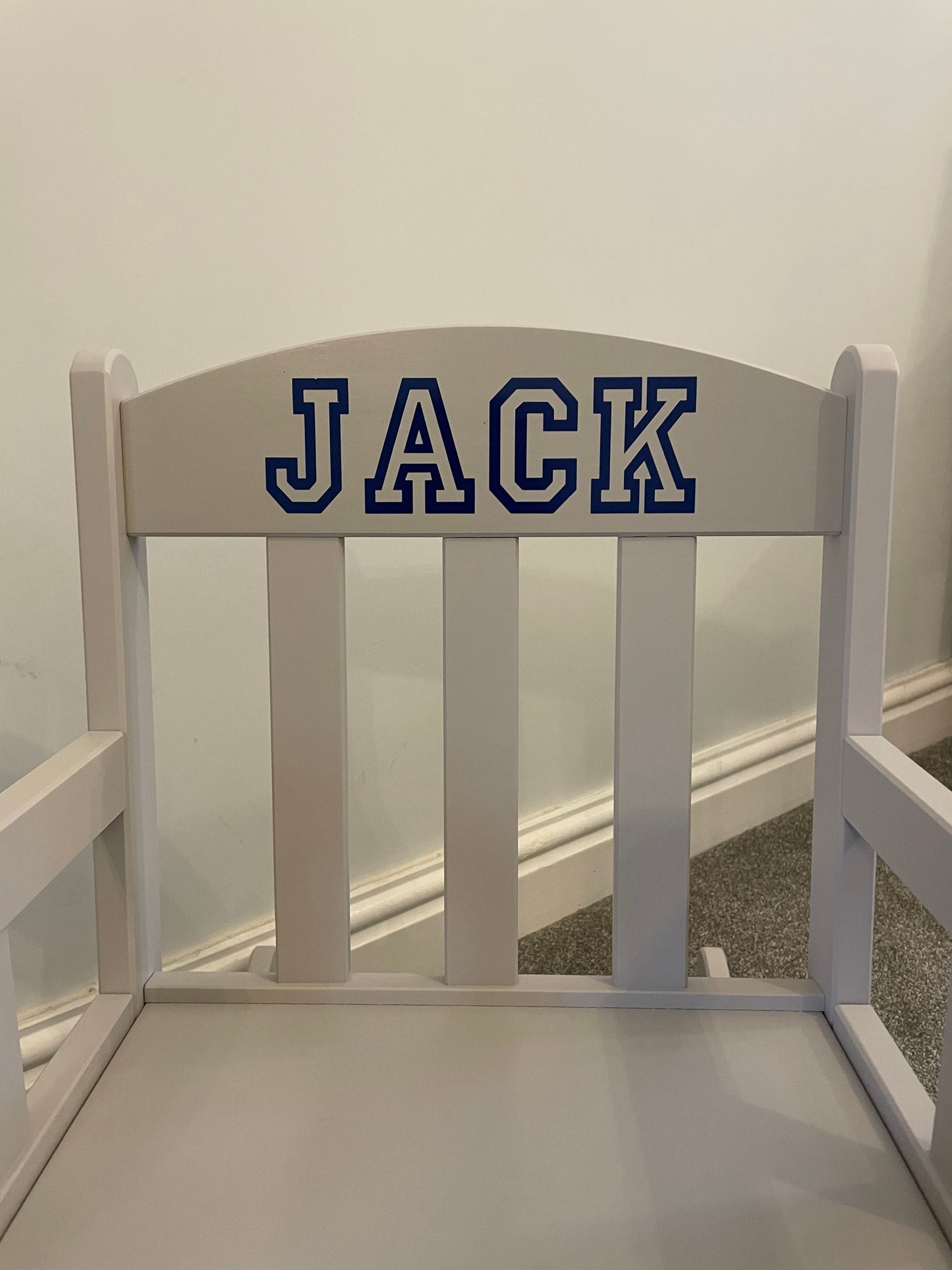 Child’s Personalised Grey Wooden Rocking Chair