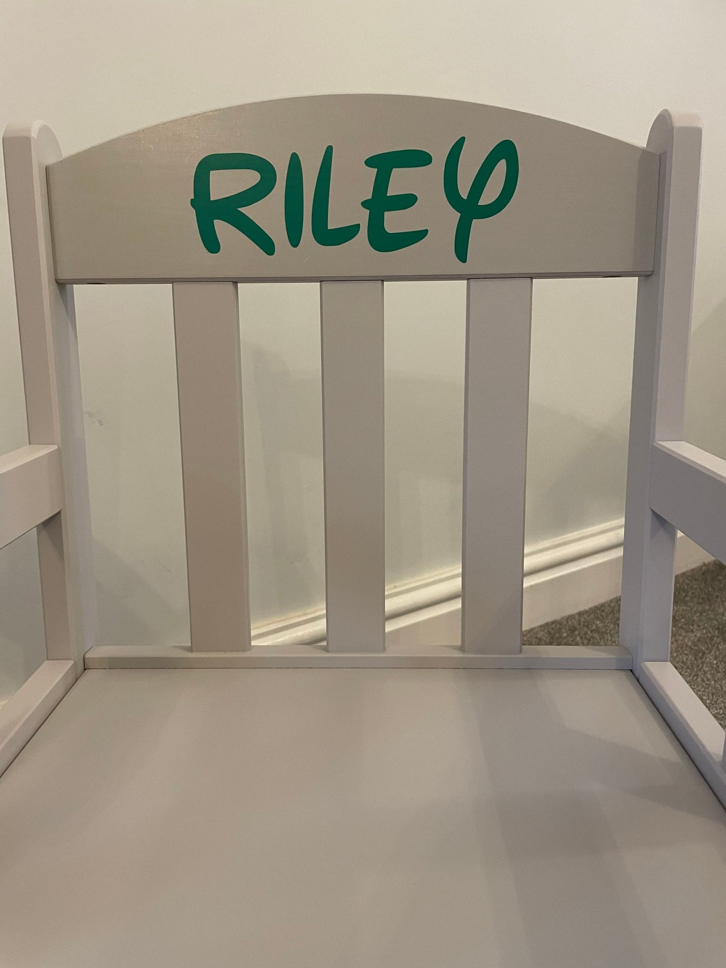 Child’s Personalised Grey Wooden Rocking Chair