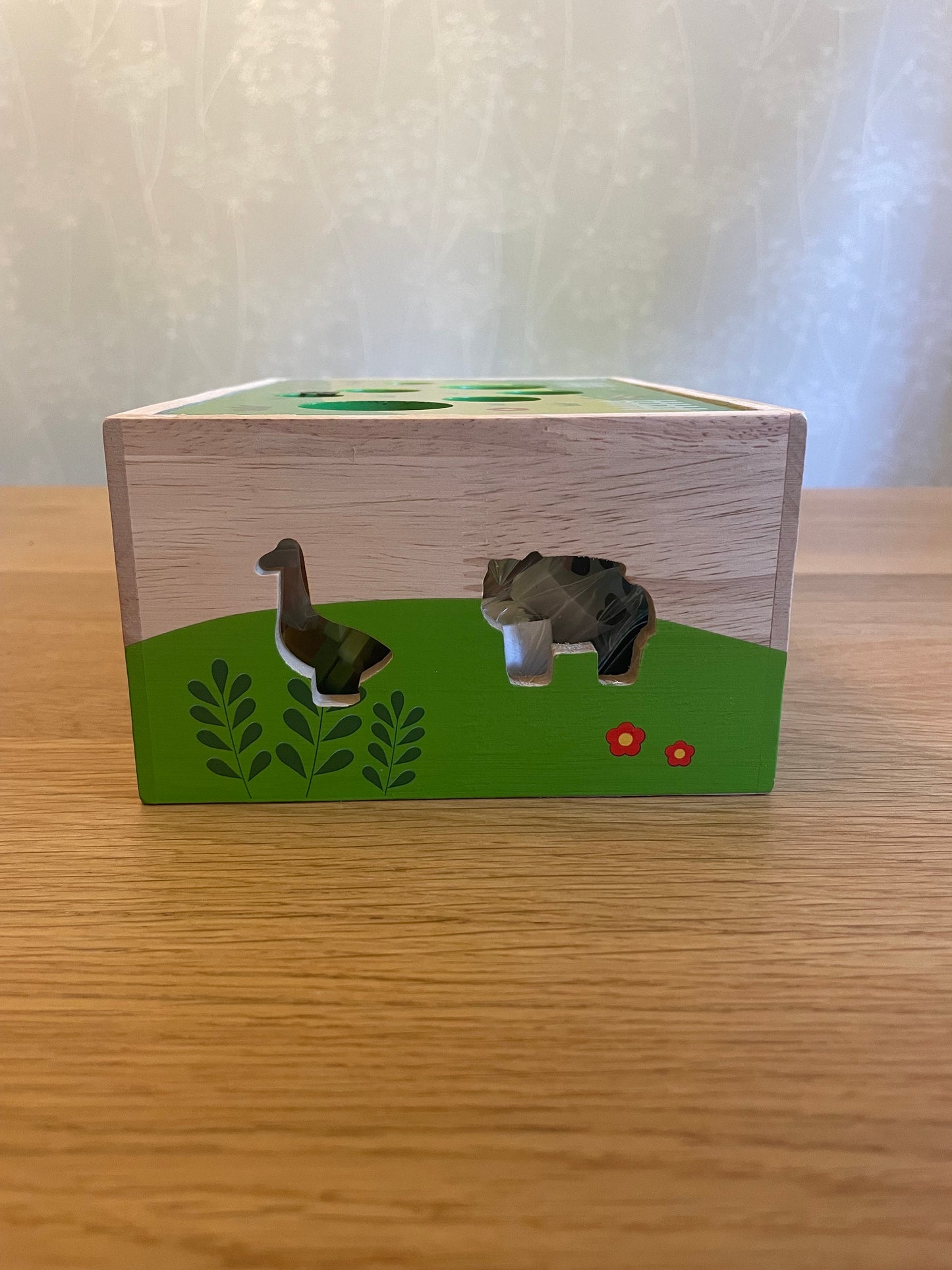 Personalised Wooden Montessori Farm Themed Educational Toy. Colour and shape sorting using fine motor skills and playmat to help imagination