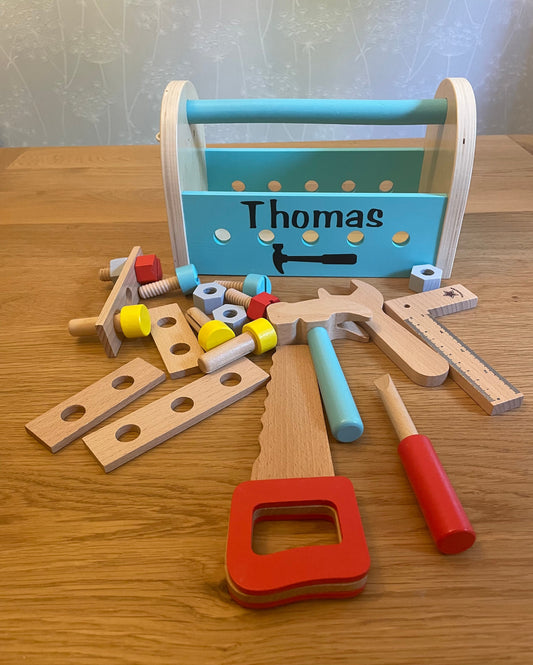 Personalised First Wooden Toolbox