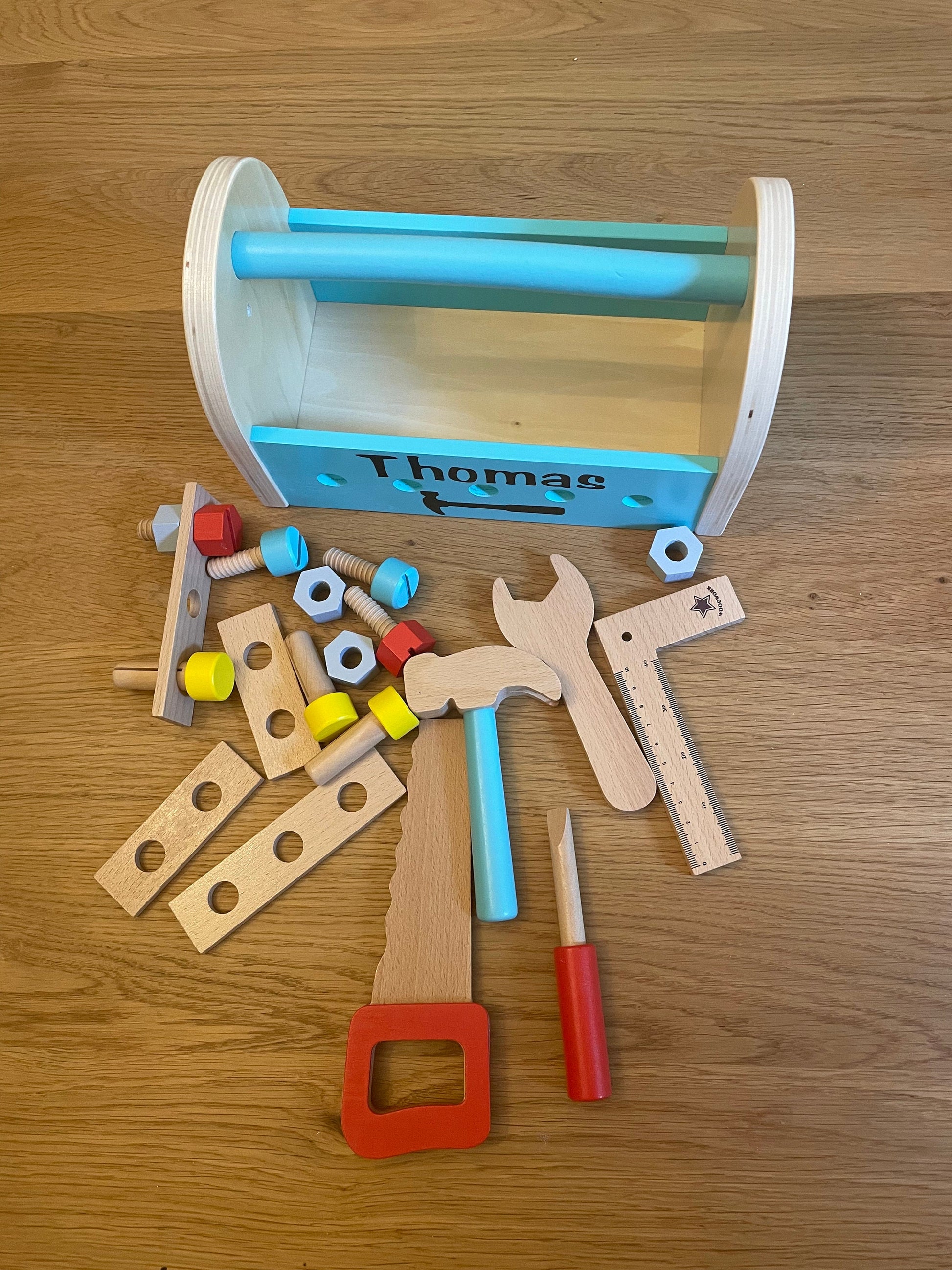 Personalised First Wooden Toolbox