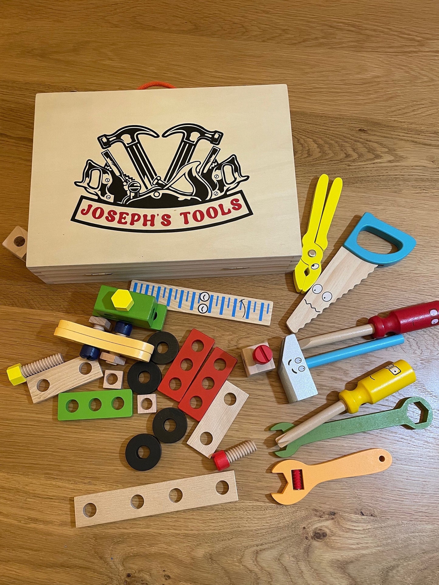 Personalised Child’s Montessori Wooden Tool Box