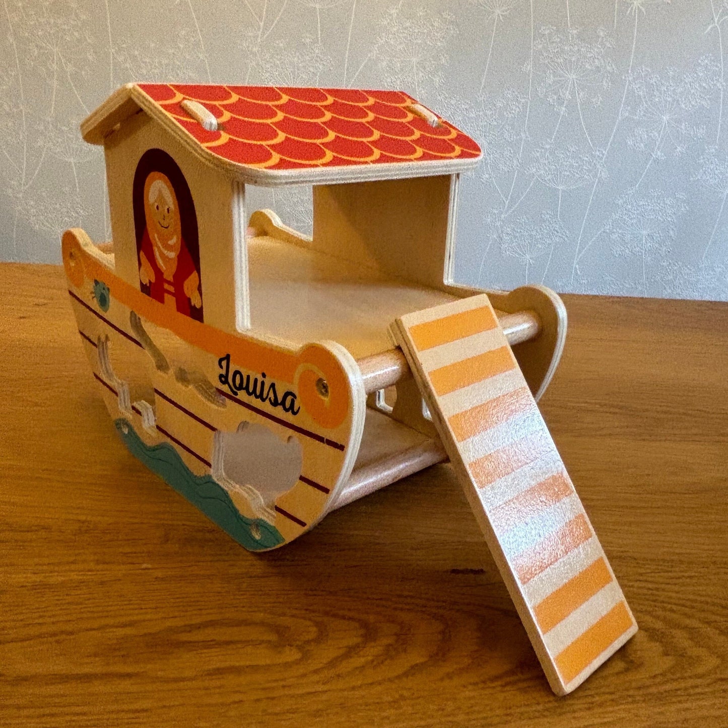 Wooden Noah's Ark Shape Sorter Toy With Personalisation