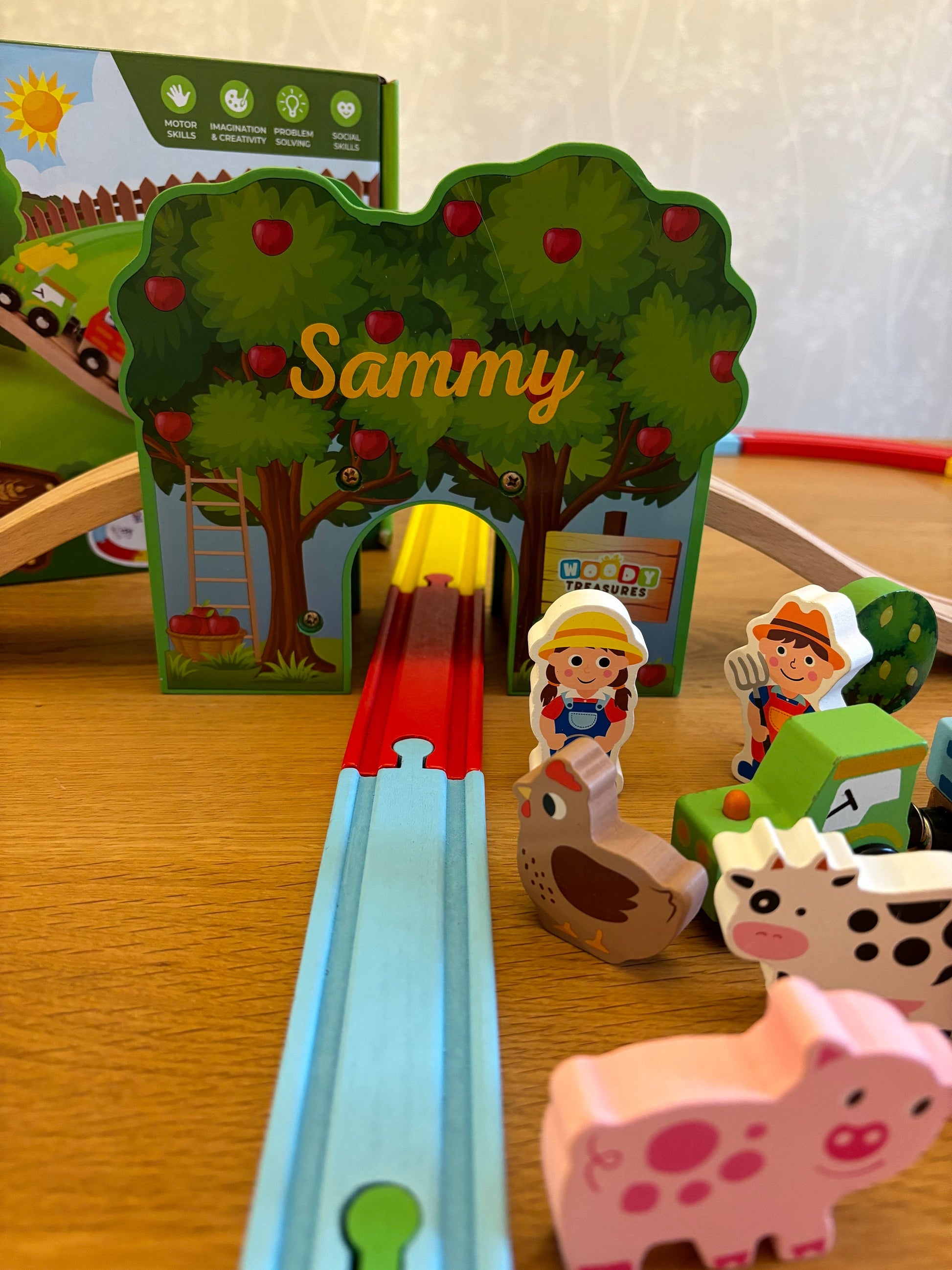 Traditional Personalised Wooden Trainset