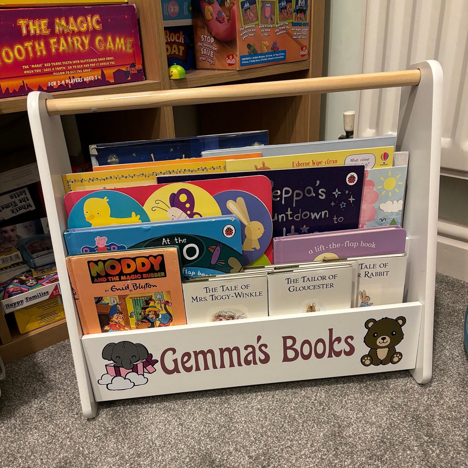 Personalised Bookcase - Great Gift for Christening/Birthday - Pink Theme